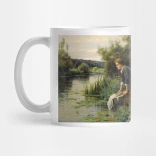 Laundress by the Water's Edge by Daniel Ridgway Knight Mug